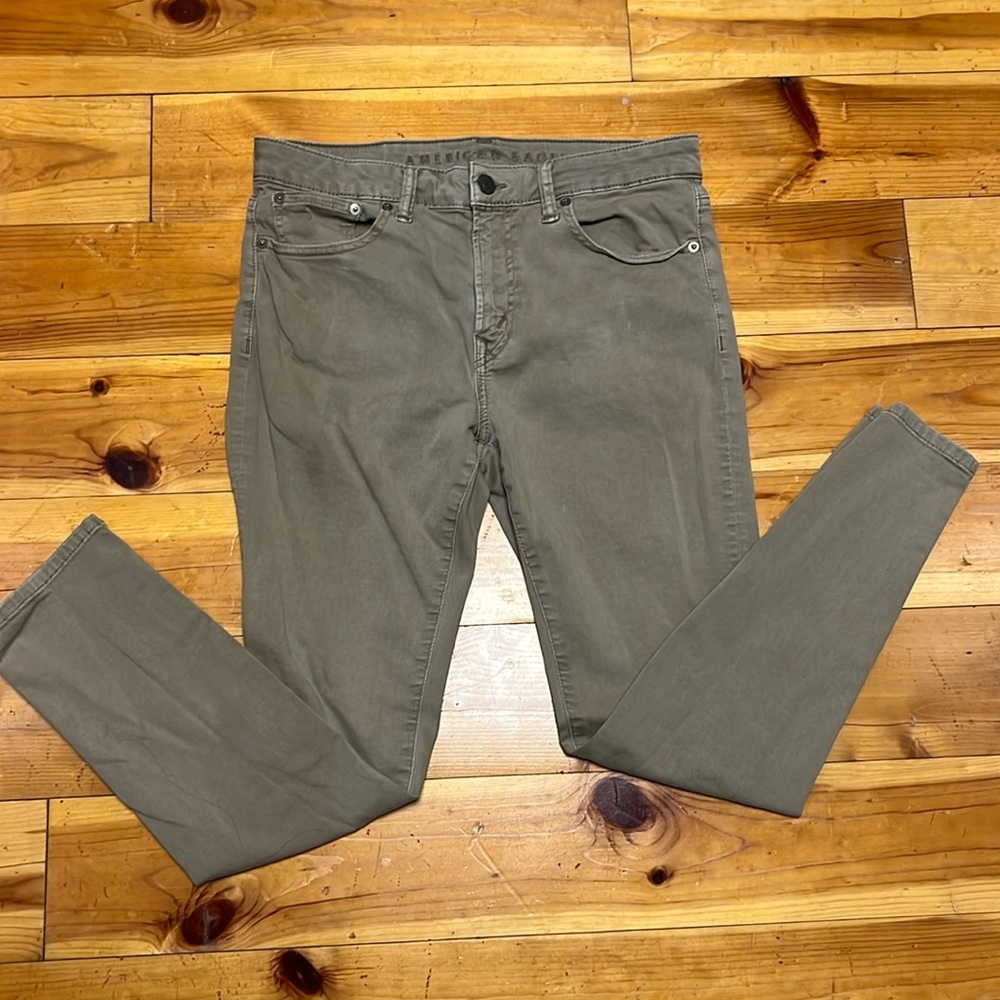 Dark Tan American Eagle Skinny Jeans
